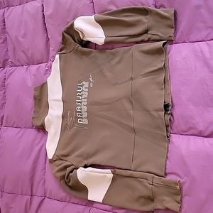 Brasil Sul brown / pink jacket with sequin logo & silver dancer on back size M